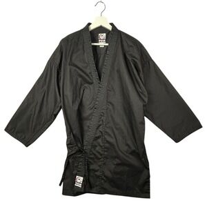 Fuji GI Jacket Student Size 4 Kimono Black Karate Martial Arts Jiu Jitsu Top